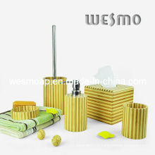 Accessoire de bain à rayures en bambou (WBB0329A)